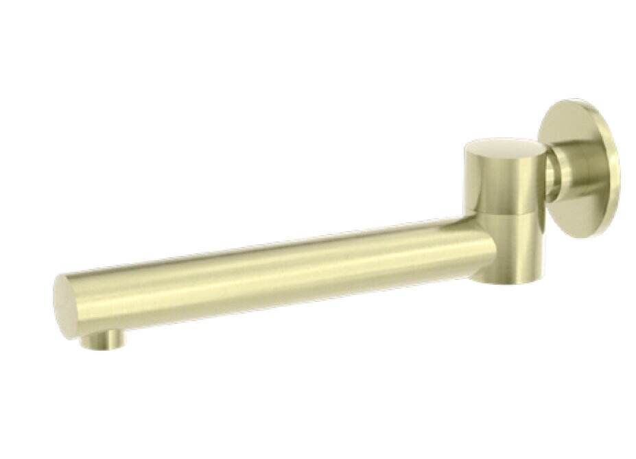 NERO DOLCE WALL MOUNTED SWIVEL BATH SPOUT ONLY BRUSHED GOLD