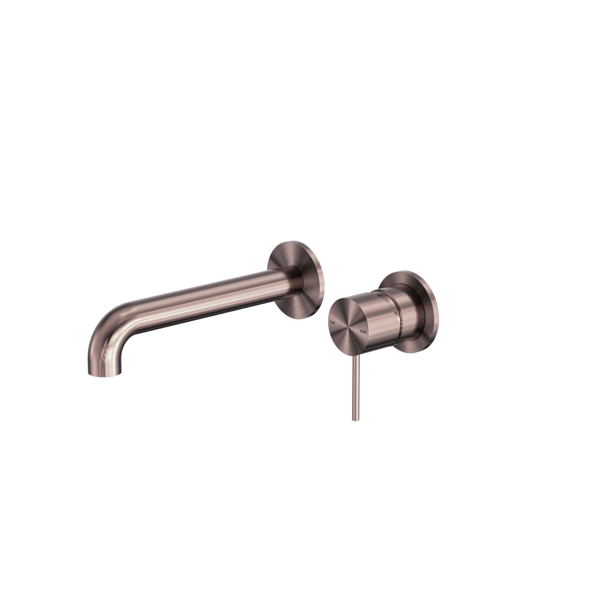 NERO MECCA WALL BASIN/BATH MIXER SEPARETE BACK PLATE 185MM BRUSHED BRONZE