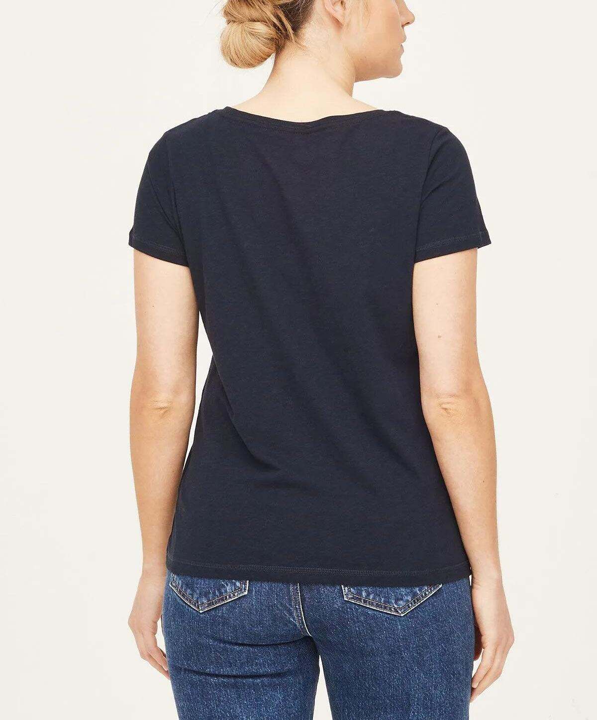 Navy Blue Short-Sleeved Cotton T-Shirt